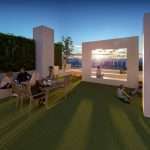 solarium zonas comunes piscina Edificio Vía Park 25 Castellón Vivienda obra nueva